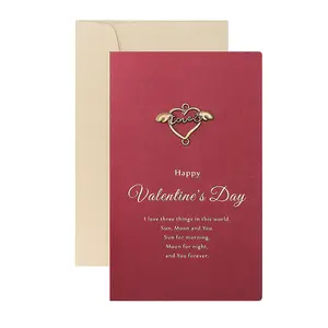 Hiasan hati kustom Hari Valentine kartu pengakuan unik kartu ucapan cinta romantis