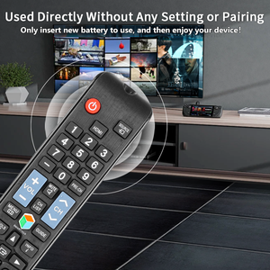 AA59-00809A Telecomando sostitutivo per Smart TV <span class=keywords><strong>Samsung</strong></span>, per <span class=keywords><strong>Samsung</strong></span> Smart UN50F5500 UN40FH5303F HG26NA477PF UN60F6200F - Product Image 2