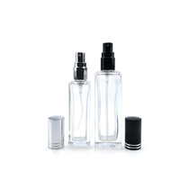 Flacon de parfum en verre vide personnalisé de 25 ml, 50 ml, 100 ml avec bouchon magnétique noir rechargeable