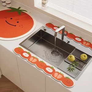 Tapete de cocina de dibujos animados, de tierra de diatomeas, impermeable, absorbente, para encimera y salpicadero. - Product Image 2