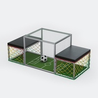 Table de football de table pour deux joueurs avec structure en acier galvanisé – Jeu familial d'intérieur