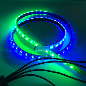 ไฟแถบ LED RGB 60leds M 14.4w Ip68 กันน้ำ ไฟติดล้อรถยนต์ พร้อมคุณสมบัติปรับความสว่างได้ สำหรับตกแต่งรถยนต์ - Product Image 1