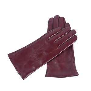 European American Russian Women's Colorful Touchscreen Sheepskin Genuine Leather <b>Gloves</b> Winter <b>Warm</b> Fleece <b>Gloves</b> for Daily Use - Product Image 3