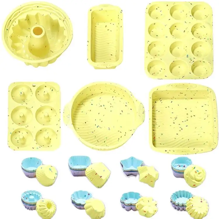 Conjunto de moldes de silicone para cozinhar, formas de silicone para cozinhar e assar