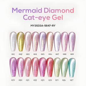 <span class=keywords><strong>Kit</strong></span> de vernis à ongles gel effet œil de chat sirène scintillant, magnétique et réfléchissant, 15ml, pour fournisseurs de produits pour ongles, échantillon gratuit - Meilleures ventes - Product Image 2