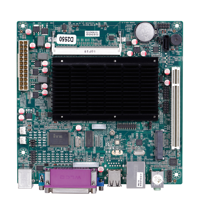 D2550 cheap Mini-ITX Fanless motherboard support 2 lan 6com RS232/485 and 24bit LVDS IoT cheap motherboard lga 1155 motherboard