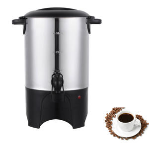 Cafetera Comercial Certificada ETL de 30 Tazas, 4.5L, Acero Inoxidable, Eléctrica, sin Filtro de Papel, para Uso Doméstico, Exterior y en Hoteles, 1000W - Product Image 1