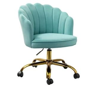 <b>Pink</b> Accent Makeup <b>Chair</b> Relax Armchairs Single Leisure Swivel Arm Sofa Desk <b>Chair</b> With Golden Base - Product Image 3