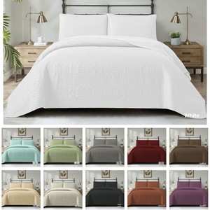 다양한 스타일과 색상의 초음파 퀼트 3피스 침구 세트, 빠른 건조 항균 사계절 침대보 & 침대 시트 - Product Image 2