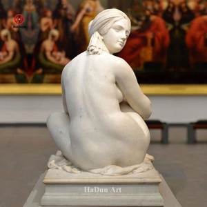 Shying nuda Yong donna famosa scultura greca venere statua del bagno - Product Image 6