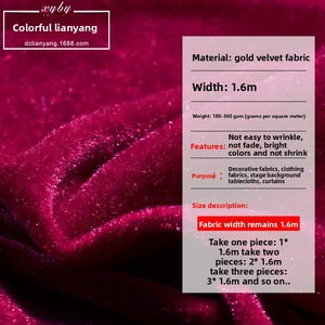 Tessuto in Velluto 100% Poliestere Moderno, Vendita Diretta dal Produttore, Tinta Unita, Velluto Denso per Tende da Palcoscenico, Tovaglie, Matrimoni - Product Image 2
