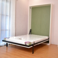 Meuble de chambre à coucher en bois Lequan lit superposé à parois cachées lits pliants bibliothèque lit escamotable avec armoire avec bibliothèque