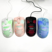 T-WOLF V15 Mouse Berkabel Luminous dengan Kabel USB, Mouse Murah Penjualan Langsung Pabrik