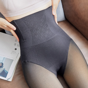 Leggings de invierno sin costuras de control medio para mujer, pantimedias de tela gruesa de cintura alta, súper elásticas de nailon antibacterianas - Product Image 6