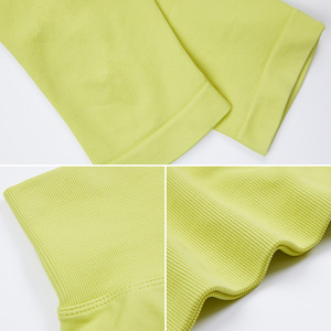 Nuevo conjunto de yoga sin costuras con cuello en V y cintura elástica de spandex/nailon para mujer, traje de ejercicio de dos piezas con forma de melocotón - Product Image 4