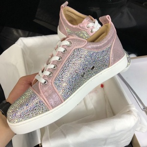 Casual Women's Red Bottoms for Men Shoes Lace-Up <b>Net</b> Upper Retro Walking Shoes 2026 Luxury Designer Cushioning Plastic Sneakers - Product Image 4