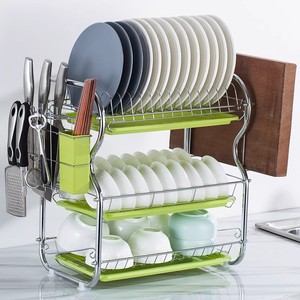 Dish Rack Drainer With Bowl And Chopstick Holder Quick Dry Foldable Kitchen Storage Rack L Size - Product Image 3
