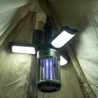 Nouvelle lampe de camping LED pliable rechargeable type-c avec anti-moustique électrique portable pour l'extérieur