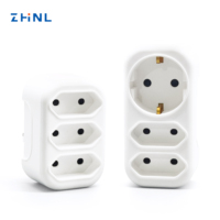 Adaptateur de prise électrique ZHNL, protection de sécurité, prise française allemande 2 broches, 16A 250V, prix raisonnable, interrupteur de prise