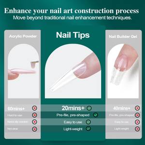 16 Tailles Courbées Gel Doux Faux Ongles Capsules <span class=keywords><strong>Amande</strong></span> Cercueil Français Couverture Complète à Presser Extension d'Ongles Artificiels - Product Image 4