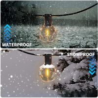 Guirlande lumineuse LED G40, 50 pieds, globes féeriques, éclairage d'extérieur, luminaire décoratif, idéal pour une fête, un jardin, un Patio ou la rue