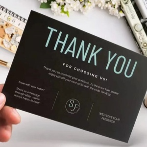 कस्टम ब्रांड लोगो व्यवसाय के लिए डिजिटल प्रिंटिंग और एम्बूसिंग के साथ कार्ड और उपहार सराहना कार्ड - Product Image 1