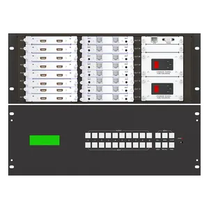 เมทริกซ์แบบไร้รอยต่อ16X16 SDI DVI VGA HDMI HDbaseT ฟังก์ชั่นผนังวิดีโอ4K HDMI Matrix 16x16