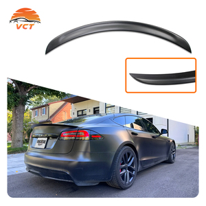 Kit d'aileron arrière en fibre de carbone sèche noir mat style TS pour Tesla Model S <span class=keywords><strong>Plaid</strong></span> Hatchback - Product Image 1