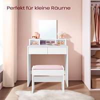 Coiffeuse de luxe moderne avec miroir lumineux ultra-clair professionnel, table de maquillage pour salon