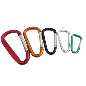 Custom Logo Aluminum Alloy Key Chain Clip Hiking Camp Mountaineering Snap Hook Climbing D Ring Carabiner