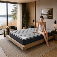 Maßgefertigte Hotel-Qualität Hybrid-Taschenfederkernmatratze King-Size Komprimierte Box Gel-Memoryschaum Orthopädische Atmungsaktive Kühlende Moderne Stoffmatratze