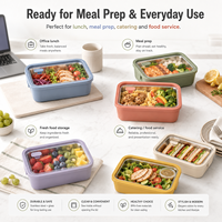 Boîte à bento de couleur personnalisée en acier inoxydable, boîte à lunch colorée avec couvercle en verre, récipient de stockage alimentaire sans BPA