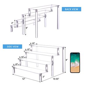 Atacado de Fábrica: Suporte Expositor de Acrílico de 4 Níveis para Decoração de Bolos de Formatura e Sobremesas - Product Image 2