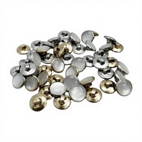 Kancing Kemeja Cardigan Bulat 12mm Berpinggir Emas, Mutiara Mata Kucing Logam Modern Jahitan Tangan, Grosir 26032101