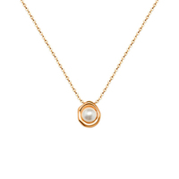 Mode de Style INS, accessoires bijoux à la mode, pendentif clavicule, perle de coquille, en or 18K, collier pour femmes