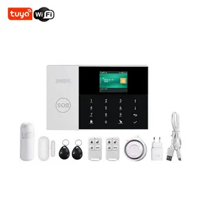 Sistem Alarm pengendali jarak jauh Tuya kehidupan cerdas antimaling pemberitahuan aplikasi Dial otomatis ponsel Preset keamanan toko rumah