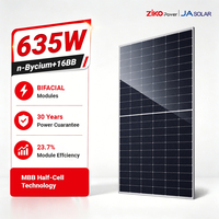 Module photovoltaïque JASolar JAM66D45 LB 615W-640W N-Type bifacial double vitrage 615/620/625/630/635/640W pour système solaire résidentiel