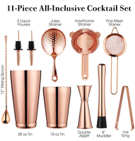 Ensemble de shaker à cocktails Boston en acier inoxydable Wuyi Camol, 16 pièces, capacité de 750 ml, kit d'outils de bar professionnels écologiques