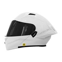 Casques de moto en gros avec coque ABS, double visière, mentonnière relevable, coussinets d'oreille amovibles, boucle de sécurité et doublure intérieure en coton confortable