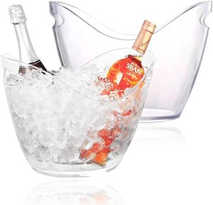 Hoge Kwaliteit Ktv Bar Party Ovale Vorm Luxe Wijn Wodka Whisky Champagne Emmers Acryl Plastic Ijsemmer - Product Image 5