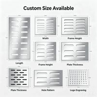 Grille de drainage carrée en acier inoxydable anti-colmatage avec revêtement en zinc, durable, anti-corrosion, à haut débit, pour sol