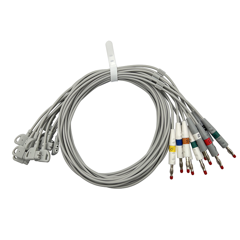 Fils de connexion du câble 10 d'électrocardiogramme avec la banane 4,0