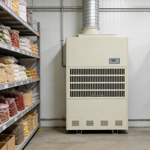 Déshumidificateur industriel grande capacité 360L/J avec fonction de chauffage, sécheur d'air robuste pour entrepôt de stockage alimentaire, avec minuterie - Product Image 1