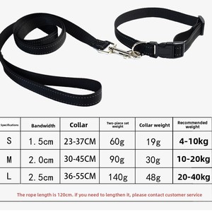 Collier Réfléchissant Réglable pour Animaux de Compagnie avec Laisse – Confort Optimal pour la Marche Quotidienne en Extérieur – Vente en Gros - Product Image 2