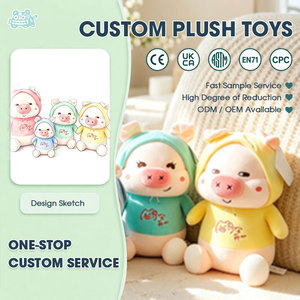 Vente en gros de jouets en peluche personnalisables en forme de cochon, peluches douces et réalistes, service OEM rapide, prix bas, qualité professionnelle - Product Image 1
