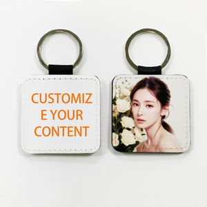 <b>Customized</b> Double-Sided PU Leather <b>Keychain</b> High-Definition Digital Design for Creative Promotion Travel Souvenir or Gift - Product Image 1