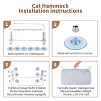 Hamac pour chat à suspendre à la fenêtre, lit pour animal de compagnie, nid pour chat, habitat de balcon, tissu en maille respirant
