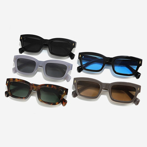 DL GLASSES 2024 Valentine Gafas de moda Gafas cuadradas pequeñas Lente azul Lunettes Rice Nails Gafas de Sol de moda <span class=keywords><strong>personalizadas</strong></span> - Product Image 2