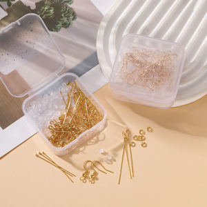 Jewelry Findings Kit Ear <b>Hooks</b> T-Stitch 9 Stitch Mixed Shapes For <b>Earring</b> Making Copper Gold Plated Silver White Gold - Product Image 3