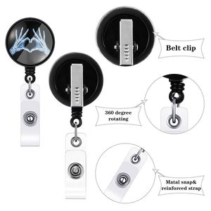 ABS Heavy Duty Retractable Badge Reel with 65-70cm Cord Alligator Clip Medical ID Card <b>Holder</b> for Doctor Nurse Office Use - Product Image 2